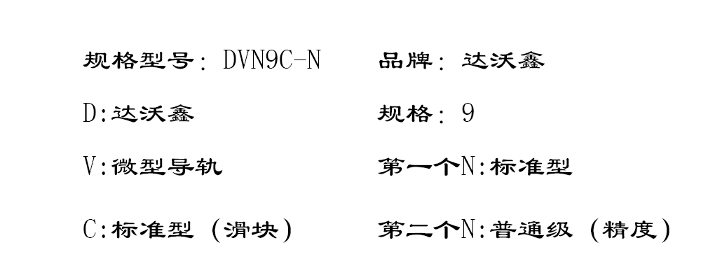 DVN9C-N微型導(dǎo)軌型號(hào)圖片